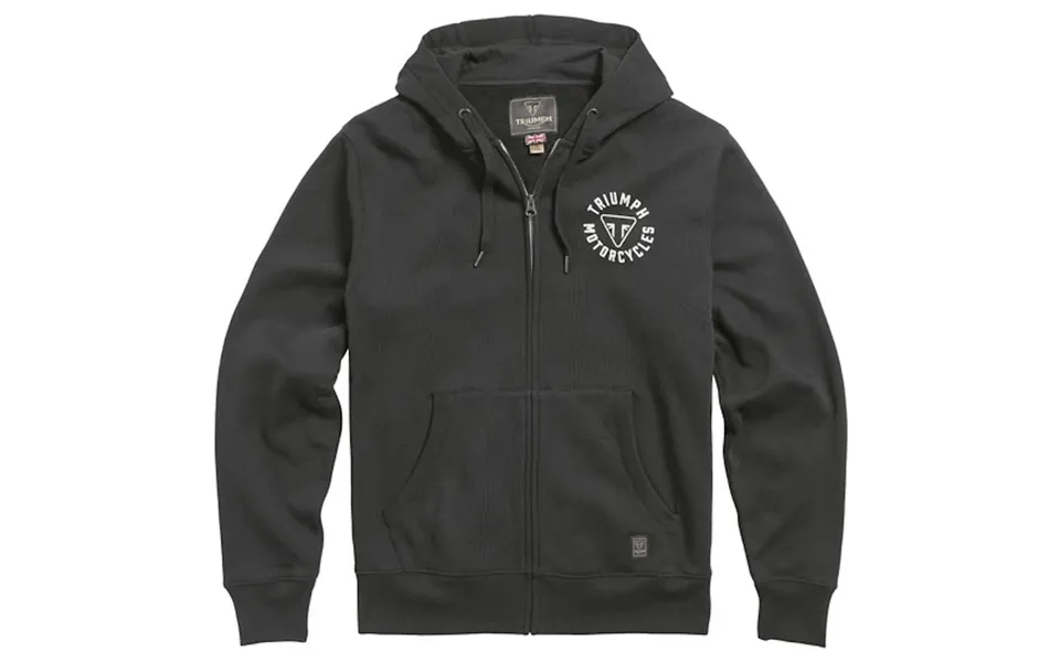 Triumph Digby Full Zip Hoodie Jet Black Triumph Motorcycle Clothing