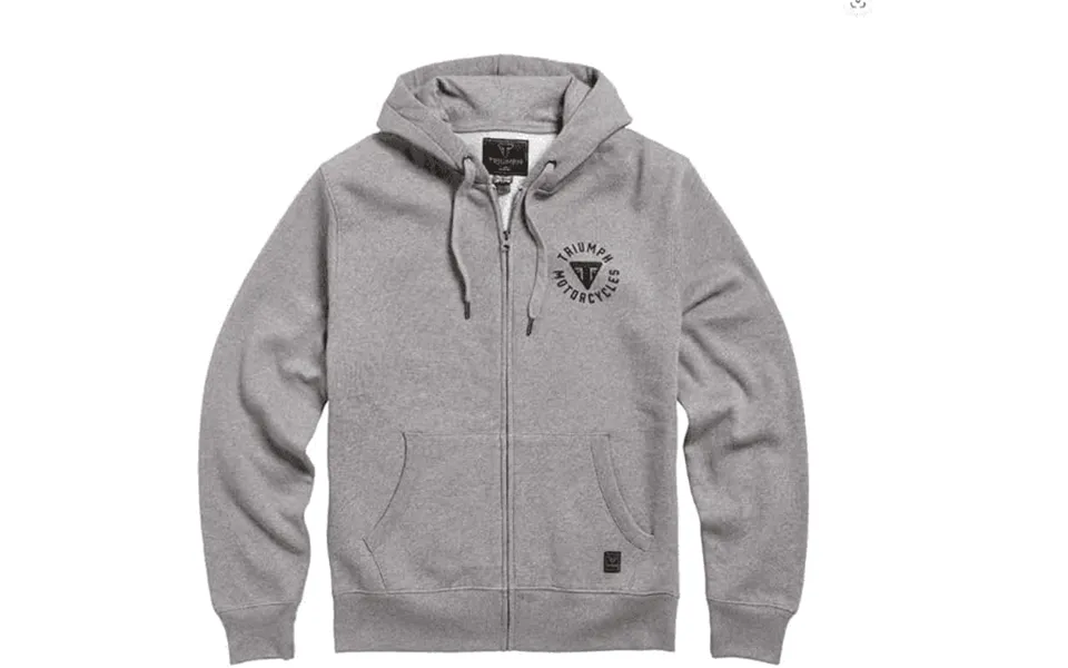 Triumph Digby Full-zip Hoodie Grey Marl Triumph Motorcycle Clothing