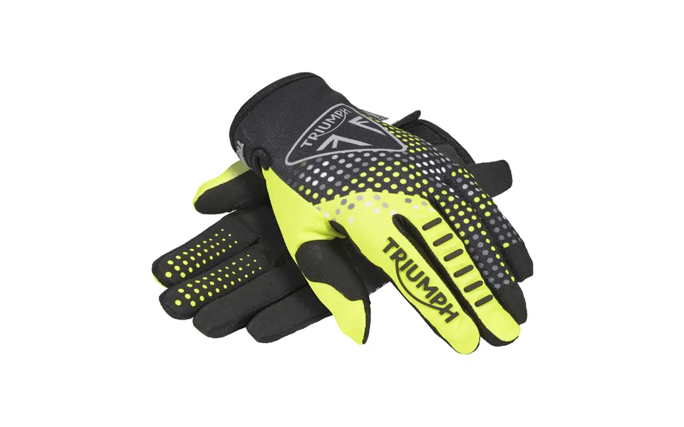 Triumph Roller Mx Motorcycle Gloves Fluro Yellow Triumph Motorcycle Clothing
