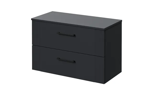 Avant Wall Mounted 2 Drawer Vanity Unit For Countertop Basins Satin Anthracite Mdf 800mm