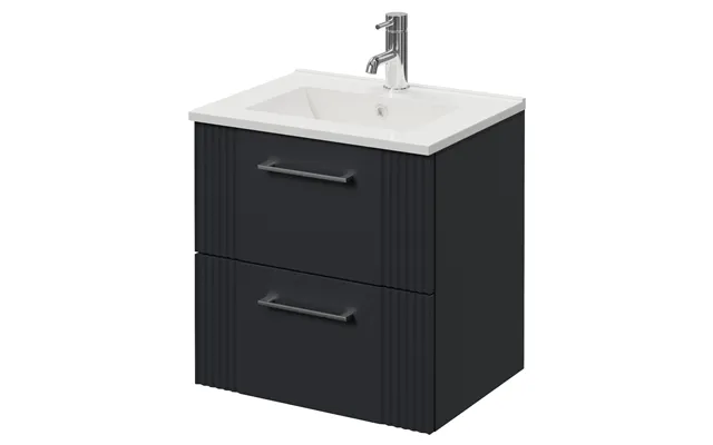 Avant Wall Mounted 2 Drawer Vanity Unit With Angel Basin Satin Anthracite Mdf 500mm