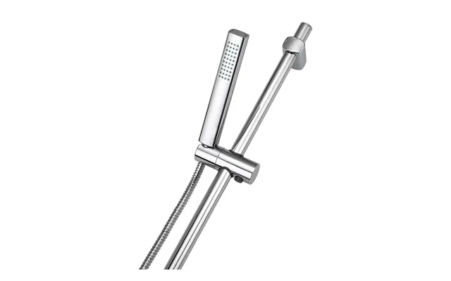 Bristan Qube Slide Bar Shower Kit With Single Function Handset Chrome Brass 19mm X 680mm X 65mm