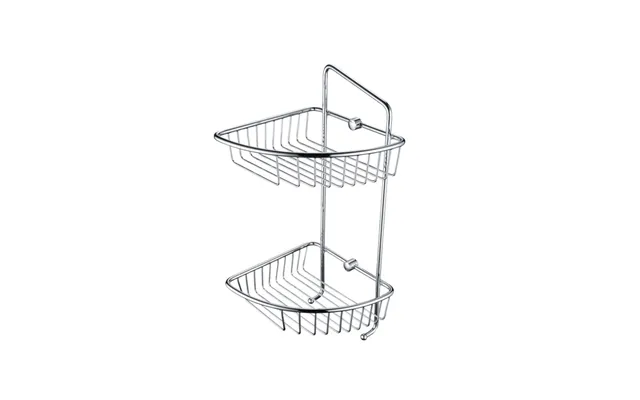 Bristan Wall Mounted Two Tier Basket Chrome Brass 200mm X 430mm X 200mm