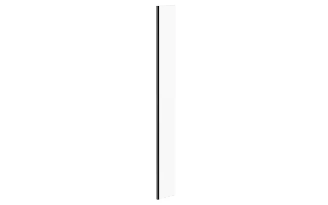Colore 10mm Clear Glass Walk In Fixed Return Shower Screen Gunmetal Grey Glass Aluminium 2000mm X 250mm