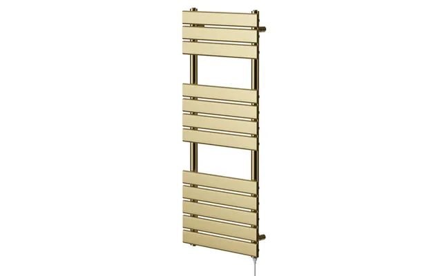 Colore Amaldi Electric Heated Towel Rail Brushed Brass Mild Steel 1200mm X 500mm