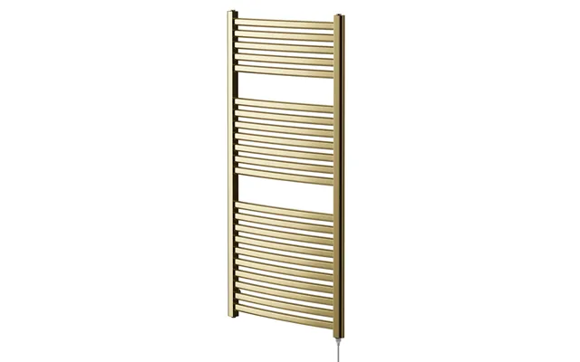 Colore Columbus Electric Heated Towel Rail Brushed Brass Mild Steel 1200mm X 600mm