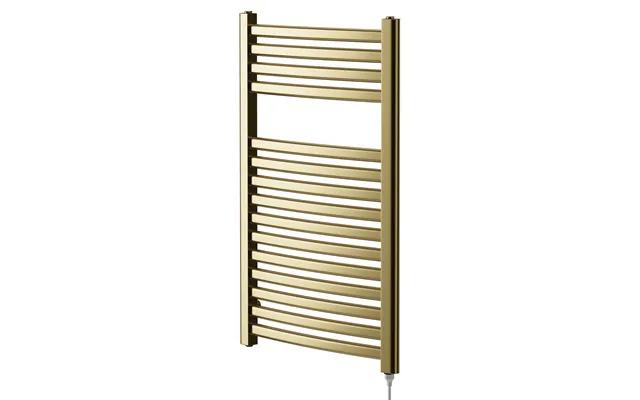 Colore Columbus Electric Heated Towel Rail Brushed Brass Mild Steel 800mm X 500mm