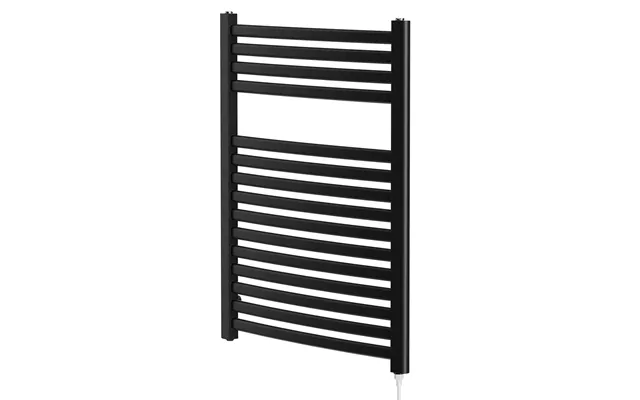 Colore Columbus Electric Heated Towel Rail Matt Black Mild Steel 800mm X 600mm
