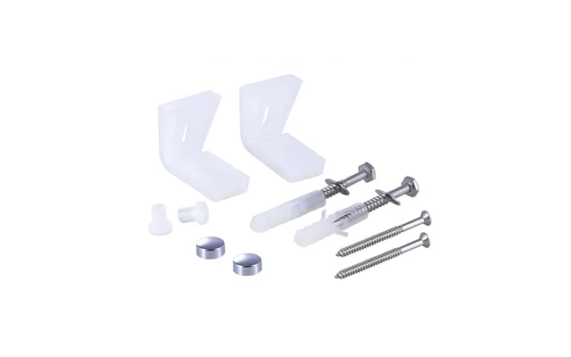 Essentials Toilet Pan Floor Fixing Kit White Stainless Steel