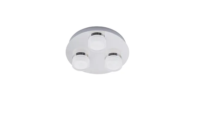 Forum Spa Amalfi 3 Lamp Plate Led Flush Ceiling Light Polished Chrome Steel 260mm