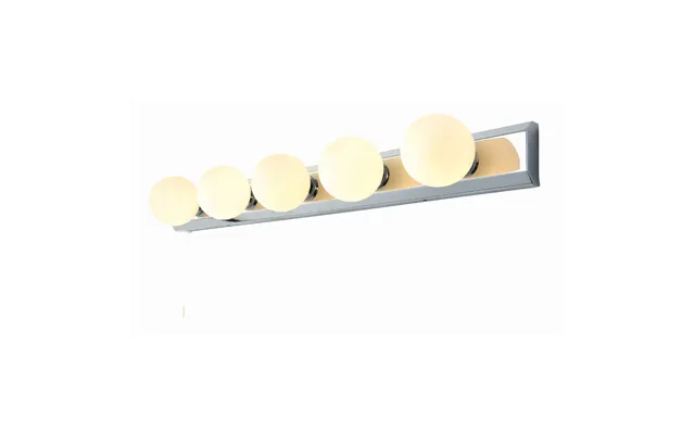 Forum Spa Ara Hollywood 5 Lamp Bar Wall Light Polished Chrome Steel 680mm