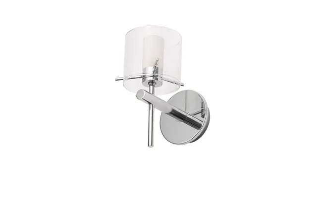 Forum Spa Gene Clear 1 Lamp Cylinder Wall Light Polished Chrome Steel 100mm