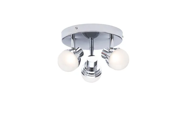 Forum Spa Milan Deco 3 Lamp Plate Led Spotlight Polished Chrome Steel 200mm