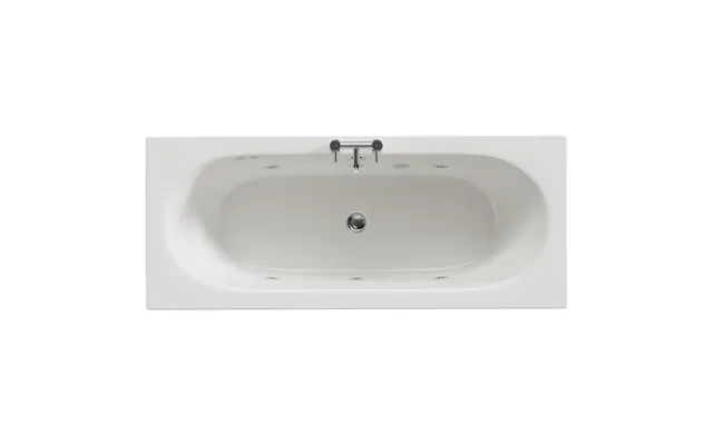 Metropole 6 Jet Chrome Flat Jet Double Ended Whirlpool Bath White Acrylic 1700mm X 700mm