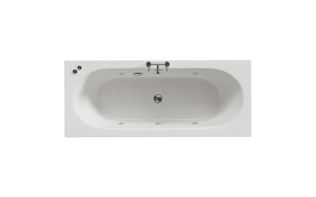 Metropole 6 Jet Chrome V-tec Double Ended Whirlpool Bath White Acrylic 1700mm X 700mm