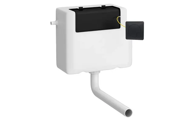 Nuie Concealed Cistern And Square Dual Flush Plate Matt Black Abs 340mm X 296mm X 142mm