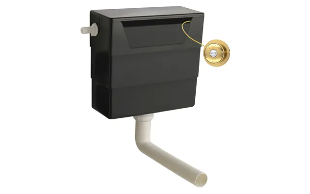 Nuie Concealed Cistern And Traditional Round Dual Flush Push Buttons Brushed Brass Abs 334mm X 303mm X 136mm