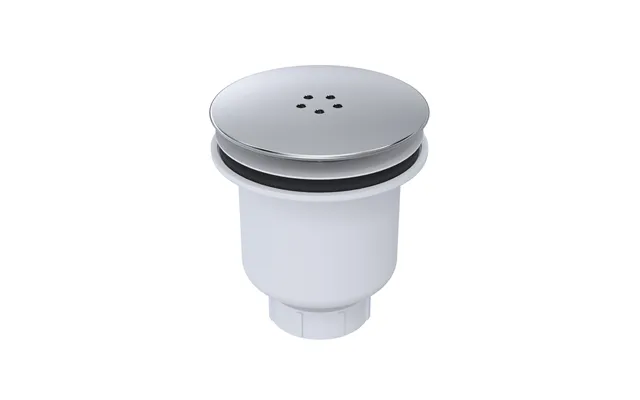 Nuie Cover White Body Fast Flow Shower Waste With Bottom Outlet Chrome Polypropylene 90mm