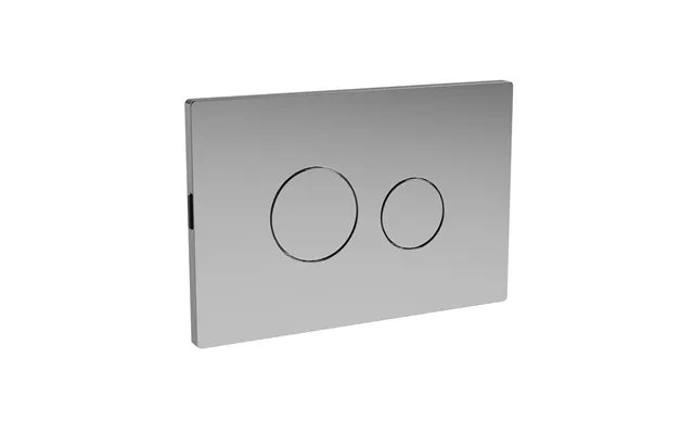 Nuie Dual Flush Plate With Round Push Buttons Chrome Plastic 210mm X 140mm X 99mm