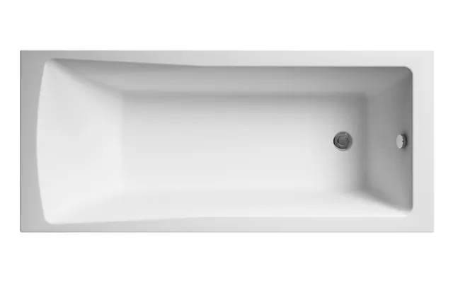 Nuie Linton Square Single Ended Bath White Acrylic 1800mm X 800mm