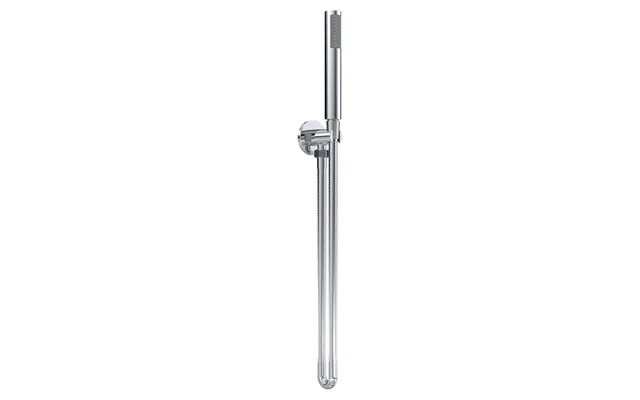 Nuie Round Outlet Elbow With Parking Bracket And Shower Handset Kit Chrome Brass 30mm X 1230mm