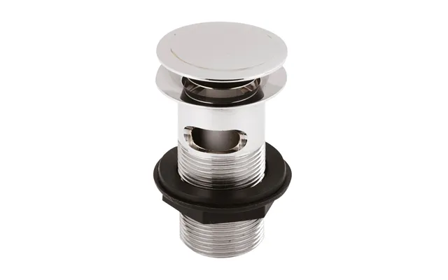 Nuie Slotted Push Button Basin Waste Chrome Brass 61mm X 97mm X 61mm