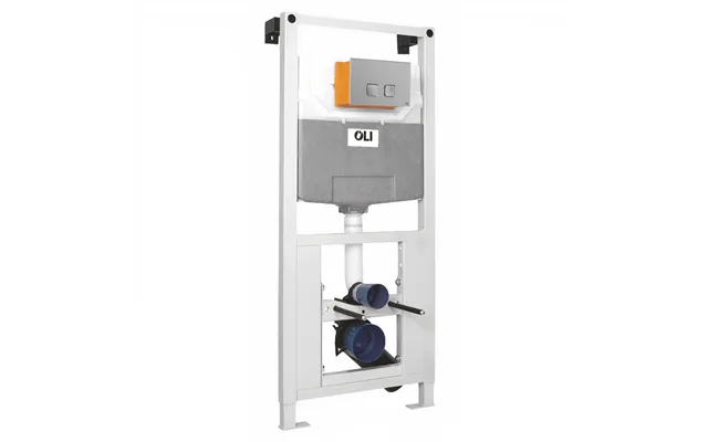 Oli 120 Plus Mechanical Mid Height Concealed Cistern With Wall Frame And Basal Dual Flush Plate With Square Buttons Sati