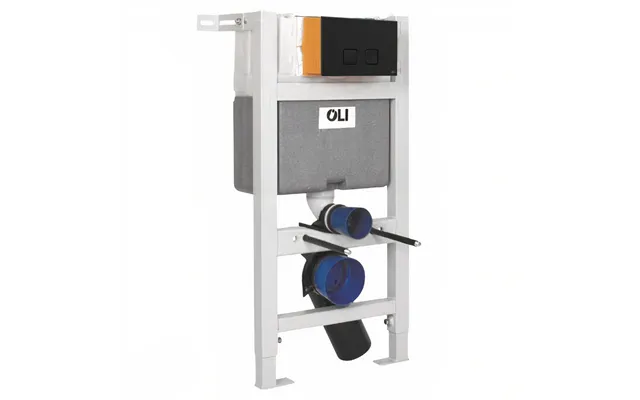 Oli Expert Plus Mechanical Low Height Concealed Cistern With Wall Frame And Basal Soft Touch Dual Flush Plate With Squar