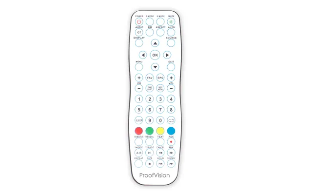 Proofvision Bathroom Television Spare Remote Control White Plastic 55mm X 180mm X 10mm