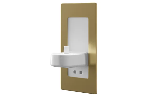 Proofvision In-wall Electric Toothbrush Charger And Shaver Combo Brushed Brass 89mm X 162mm X 94mm