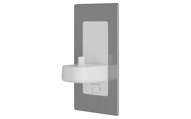 Proofvision In-wall Electric Toothbrush Charger And Shaver Combo Brushed Steel 89mm X 162mm X 94mm