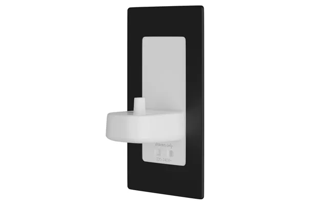 Proofvision Metal In-wall Electric Toothbrush Charger And Shaver Combo Black 89mm X 162mm X 94mm