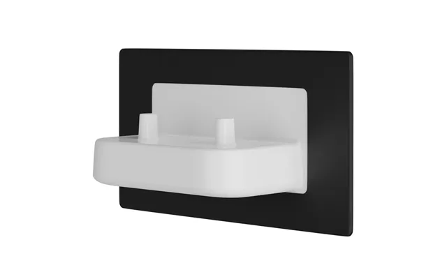 Proofvision Metal In-wall Twin Electric Toothbrush Charger Black 162mm X 89mm X 94mm