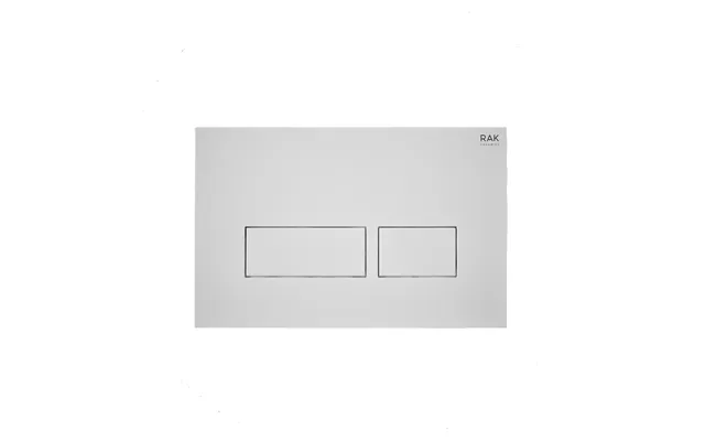 Rak Ceramics Ecofix Matt Flush Plate With Rectangular Push Plates White Plastic 165mm X 45mm X 245mm
