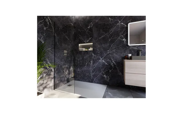 Rak Ceramics Ingot Recessed Niche With Led Brushed Nickel 304 Stainless Steel 300mm X 600mm