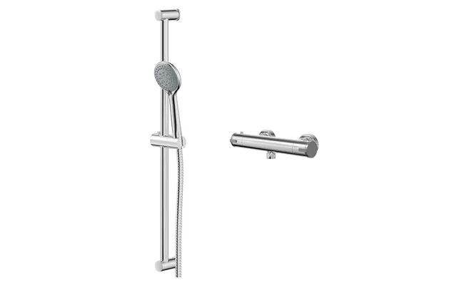 Rondi Polished Thermostatic Bar Valve Mixer Shower With Sark Shower Slide Rail Kit Chrome Brass 267mm X 655mm X 90mm