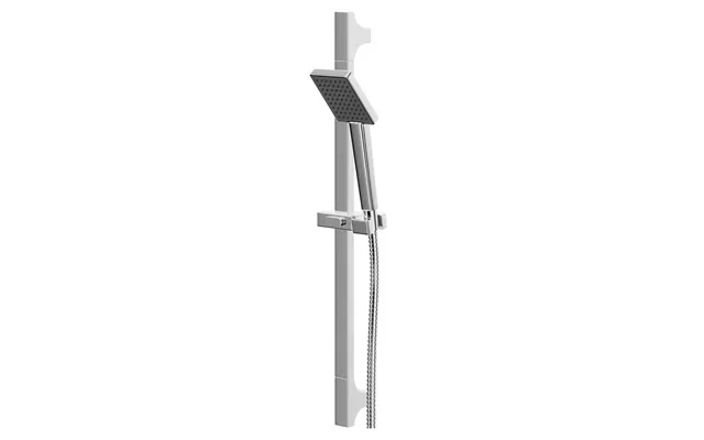 Severn Polished Shower Slide Rail Kit Chrome Brass 124mm X 680mm X 58mm