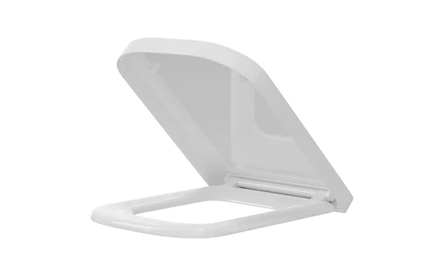 Square Quick Release Soft Close Toilet Seat White Thermoset Plastic 350mm