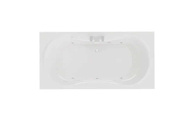 Strata Duo Xl 6 Jet Chrome Flat Jet Double Ended Whirlpool Bath White Acrylic 1800mm X 900mm