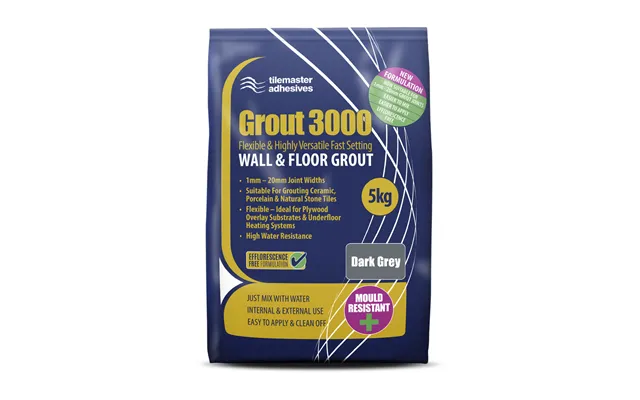 Tilemaster 3000 5kg Tile Grout Dark Grey 175mm X 250mm X 100mm