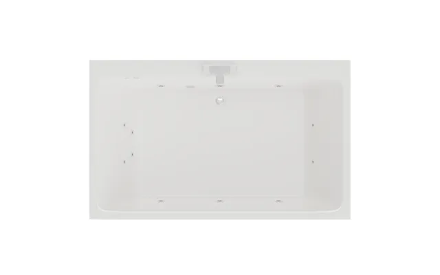 Verna 12 Jet Chrome Flat Jet Double Ended Whirlpool Bath White Acrylic 1800mm X 1100mm
