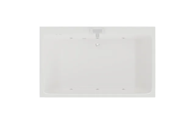 Verna 6 Jet Chrome Flat Jet Double Ended Whirlpool Bath White Acrylic 1800mm X 1100mm