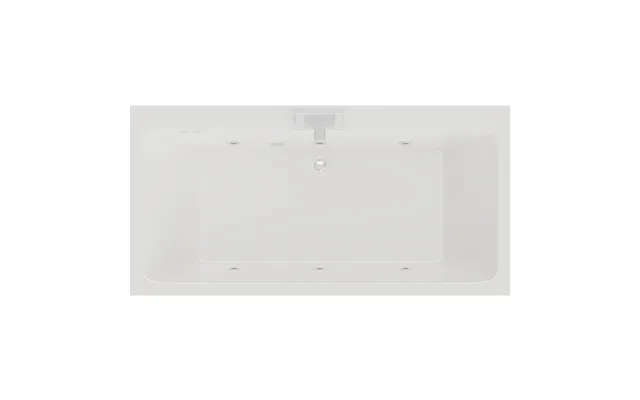 Verna 6 Jet Chrome Flat Jet Double Ended Whirlpool Bath White Acrylic 1800mm X 900mm