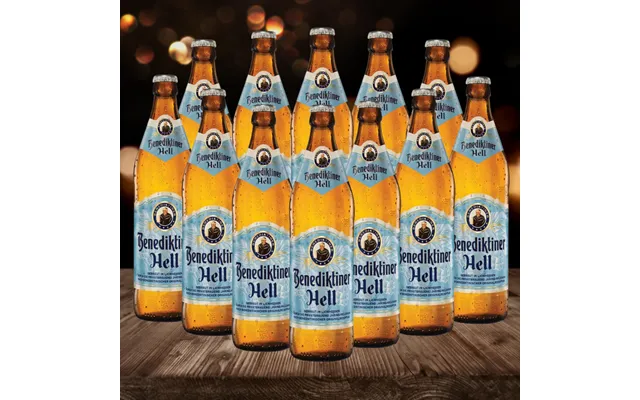 Benediktiner German Hells Lager 500ml Bottle - 5.0% Abv 12 Pack