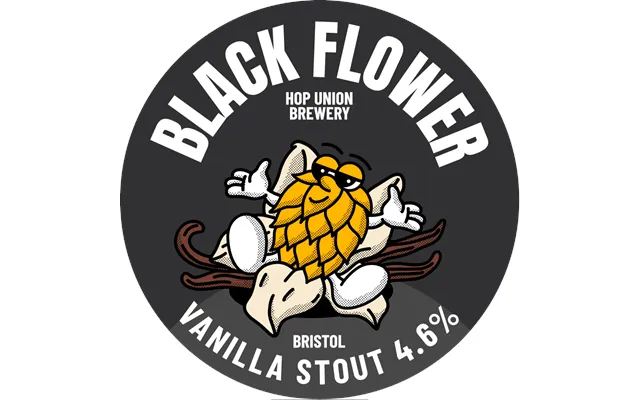 Black Flower Cans 12 X 440ml Hop Union Brewery 12x440ml