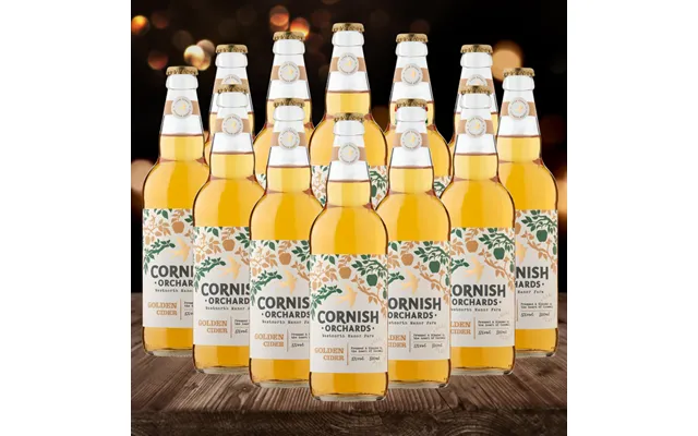 Cornish Orchards British Gold Cider 500ml Bottles - 5.00% Abv 12 Pack