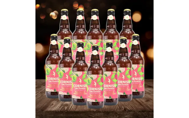 Cornish Orchards Raspberry British Cider 500ml Bottles - 4.0% Abv 12 Pack