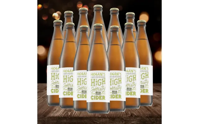Hogan's Cider High Sobriety Cider 500ml Bottles - 1% Abv 12 Pack