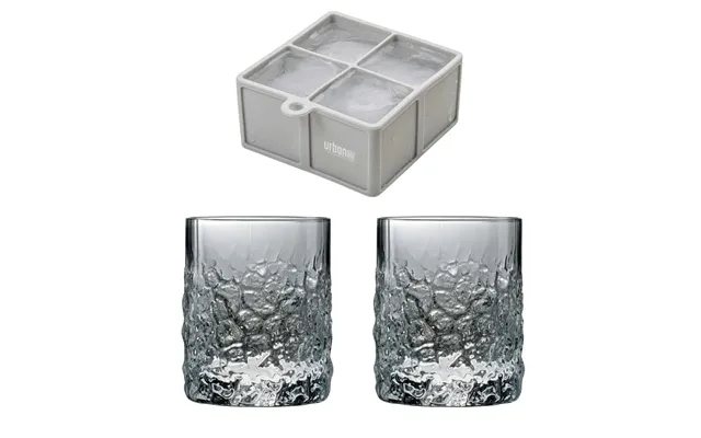 Ice Cube Tray & Old Fashioned Glasses Set Urban Bar