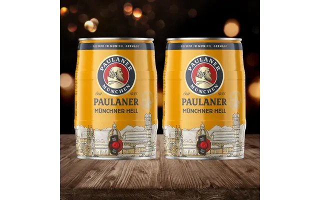 Paulaner Munchner Hell Premium German Lager 5ltr Mini Kegs Set Of 2 - 4